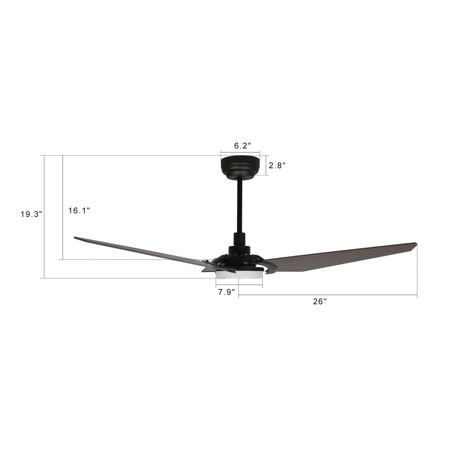 Carro - VS523B-L12-B5-1 - 52"Smart Ceiling Fan - Kaj - Black