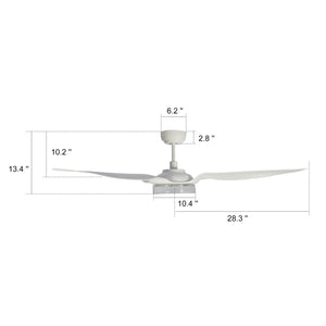 Carro - VS563F-L13-W1-1 - 56"Smart Ceiling Fan - Fletcher - White