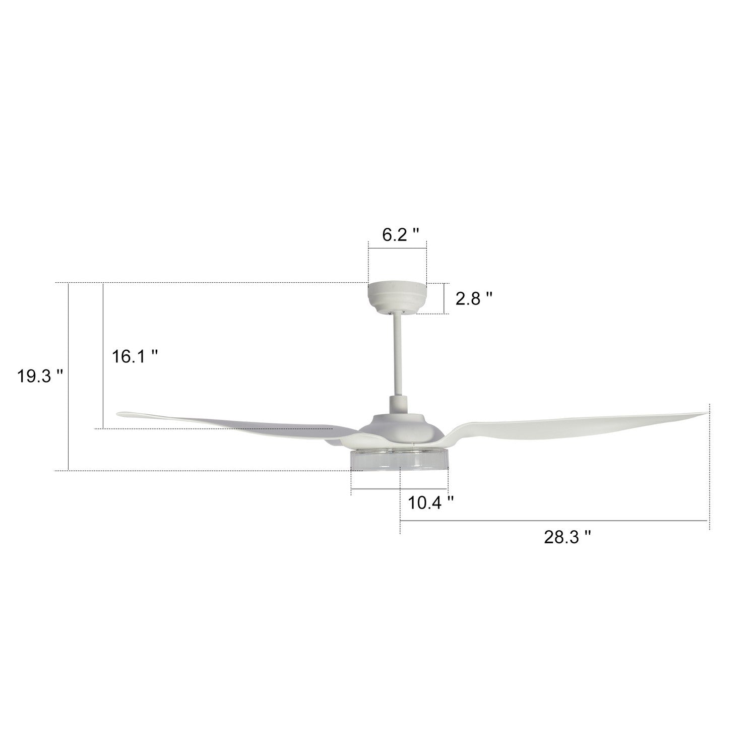 Carro - VS563F-L13-W1-1 - 56"Smart Ceiling Fan - Fletcher - White