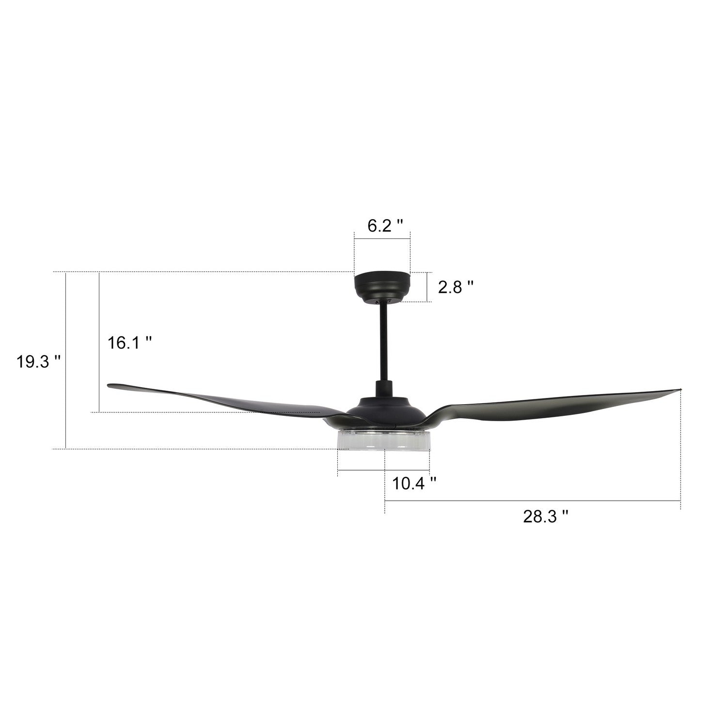 Carro - VS563F-L13-B2-1 - 56"Smart Ceiling Fan - Fletcher - Black