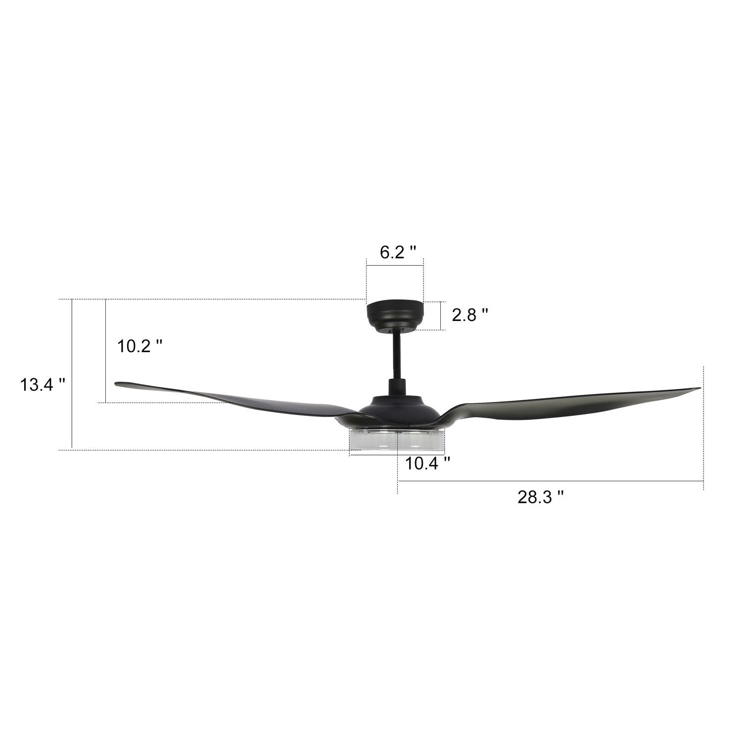 Carro - VS563F-L13-B2-1 - 56"Smart Ceiling Fan - Fletcher - Black