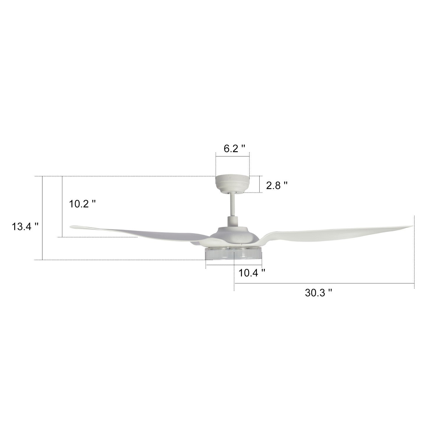 Carro - VS603F-L13-W1-1 - 60"Smart Ceiling Fan - Fletcher - White