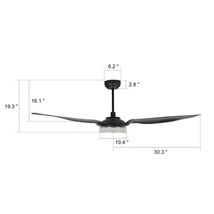 Carro - VS603F-L13-B2-1 - 60"Smart Ceiling Fan - Fletcher - Black