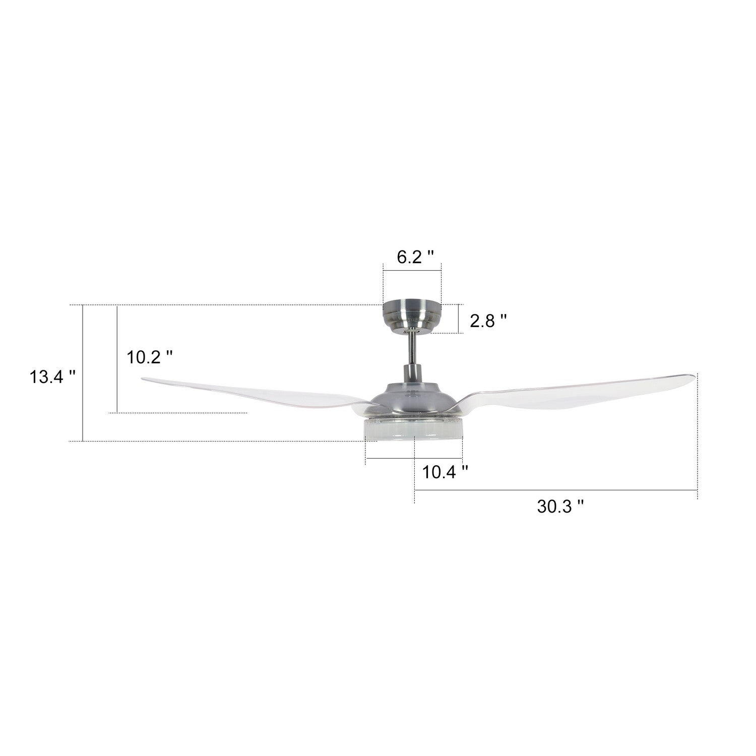 Carro - VS603F-L13-S8-1 - 60"Smart Ceiling Fan - Fletcher - Silver