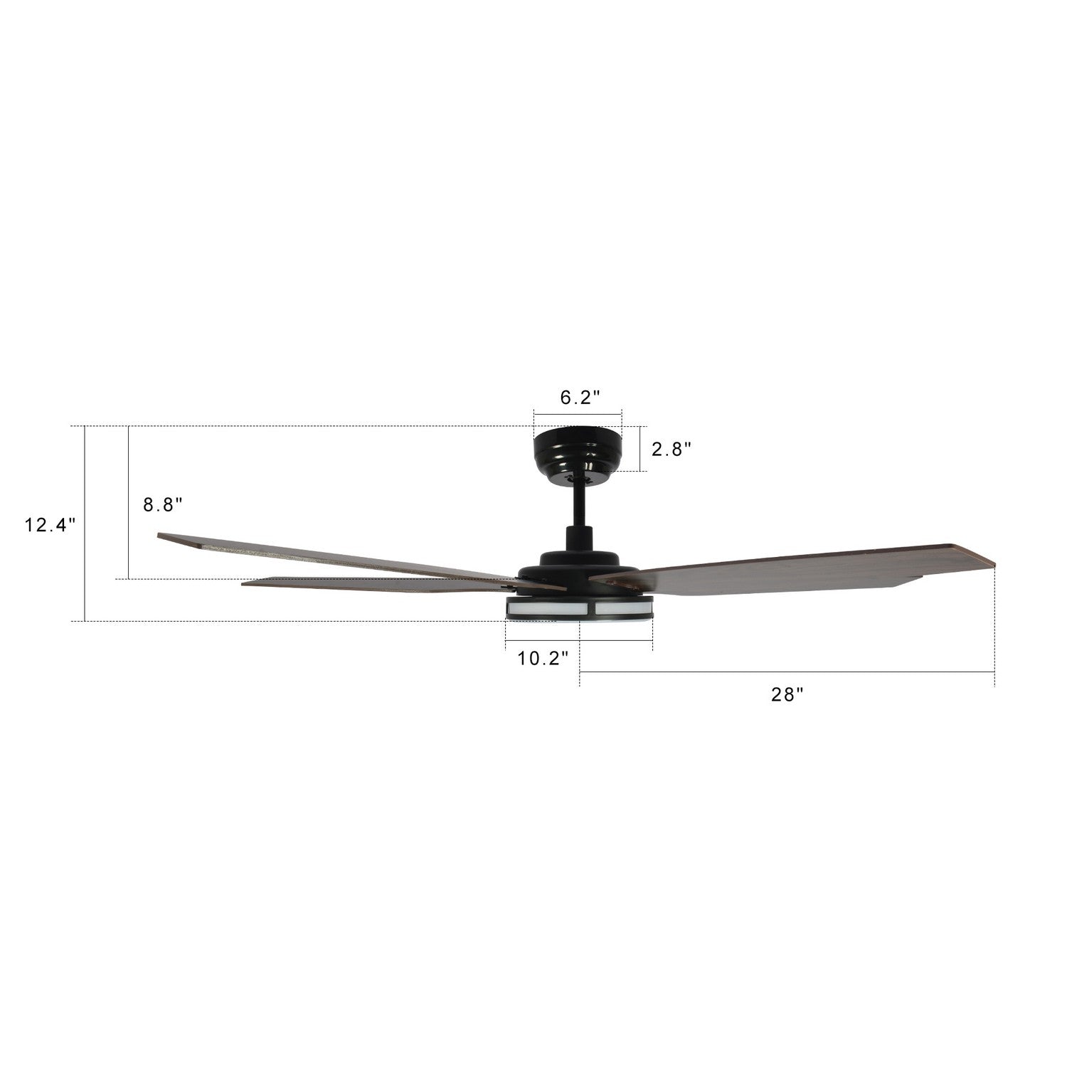 Carro - VS565S-L13-B5-1 - 56"Smart Ceiling Fan - Elira - Black