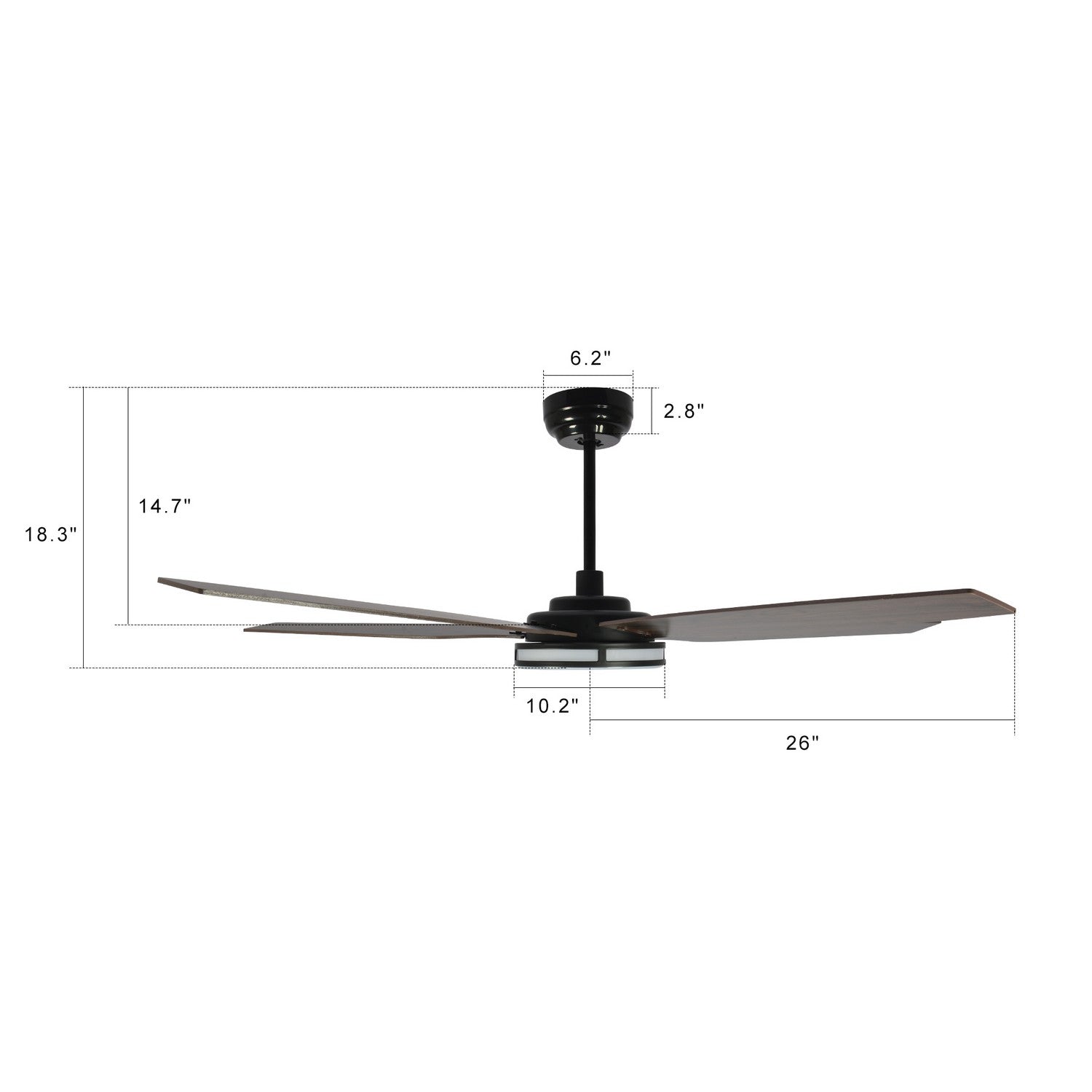 Carro - VS525S-L13-B5-1 - 52"Smart Ceiling Fan - Elira - Black