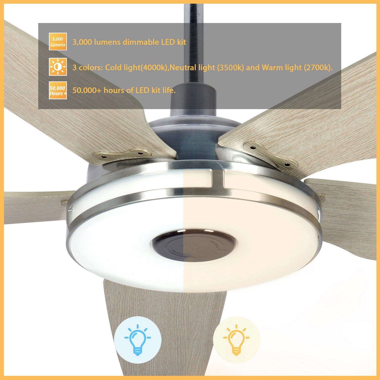 Carro - VS525S-L13-S6-1 - 52"Smart Ceiling Fan - Elira - Silver