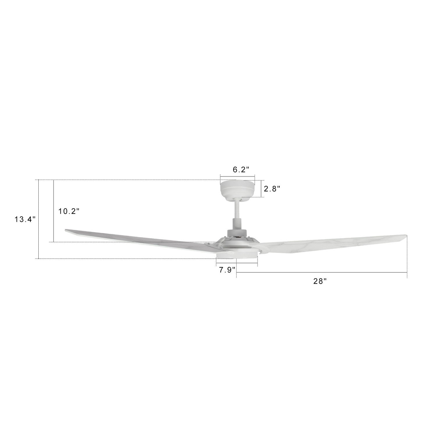 Carro - VS563B-L12-W7-1 - 56"Smart Ceiling Fan - Kaj - White