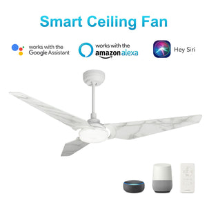 Carro - VS523B-L12-W7-1 - 52"Smart Ceiling Fan - Kaj - White