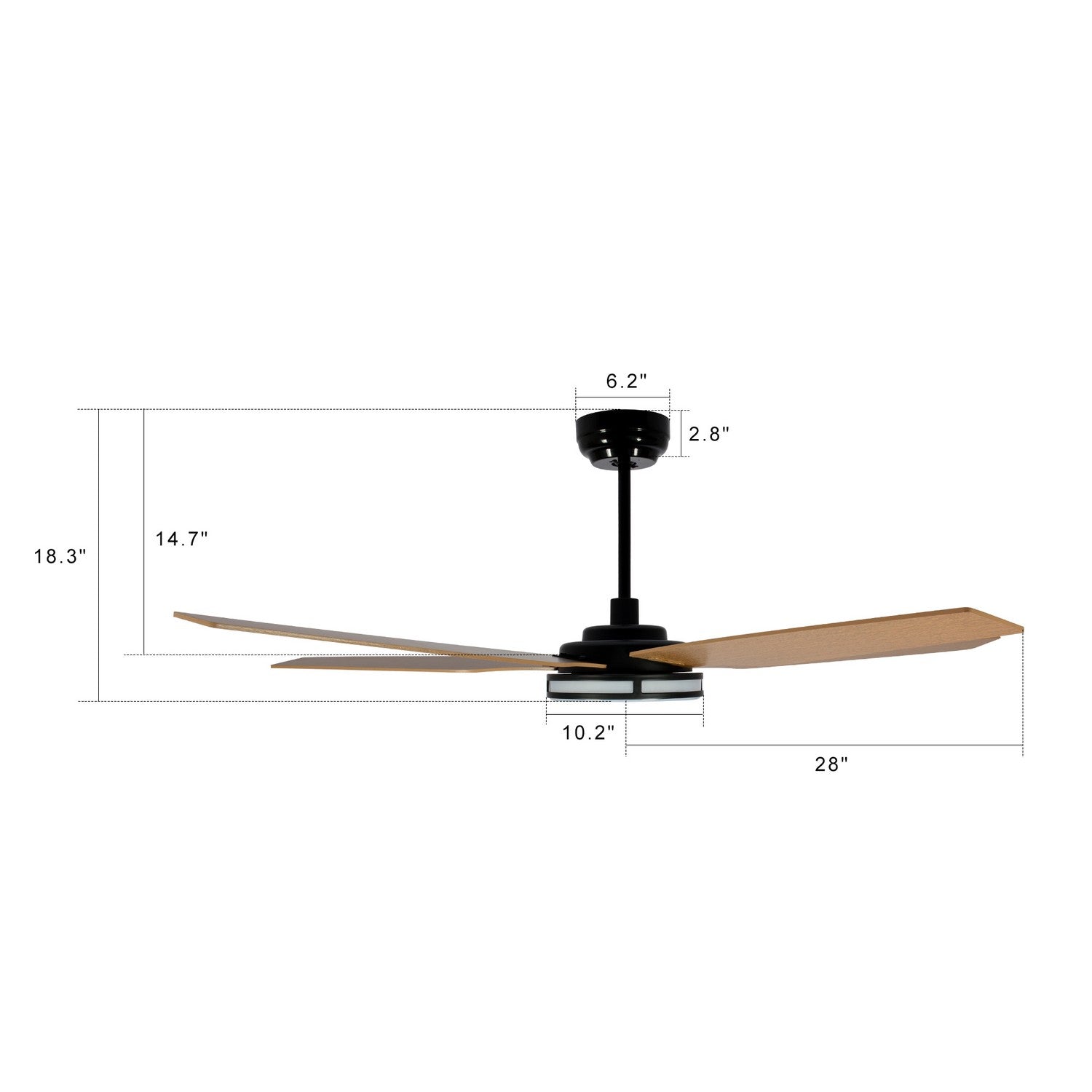 Carro - VS565S-L13-B9-1 - 56"Smart Ceiling Fan - Elira - Black