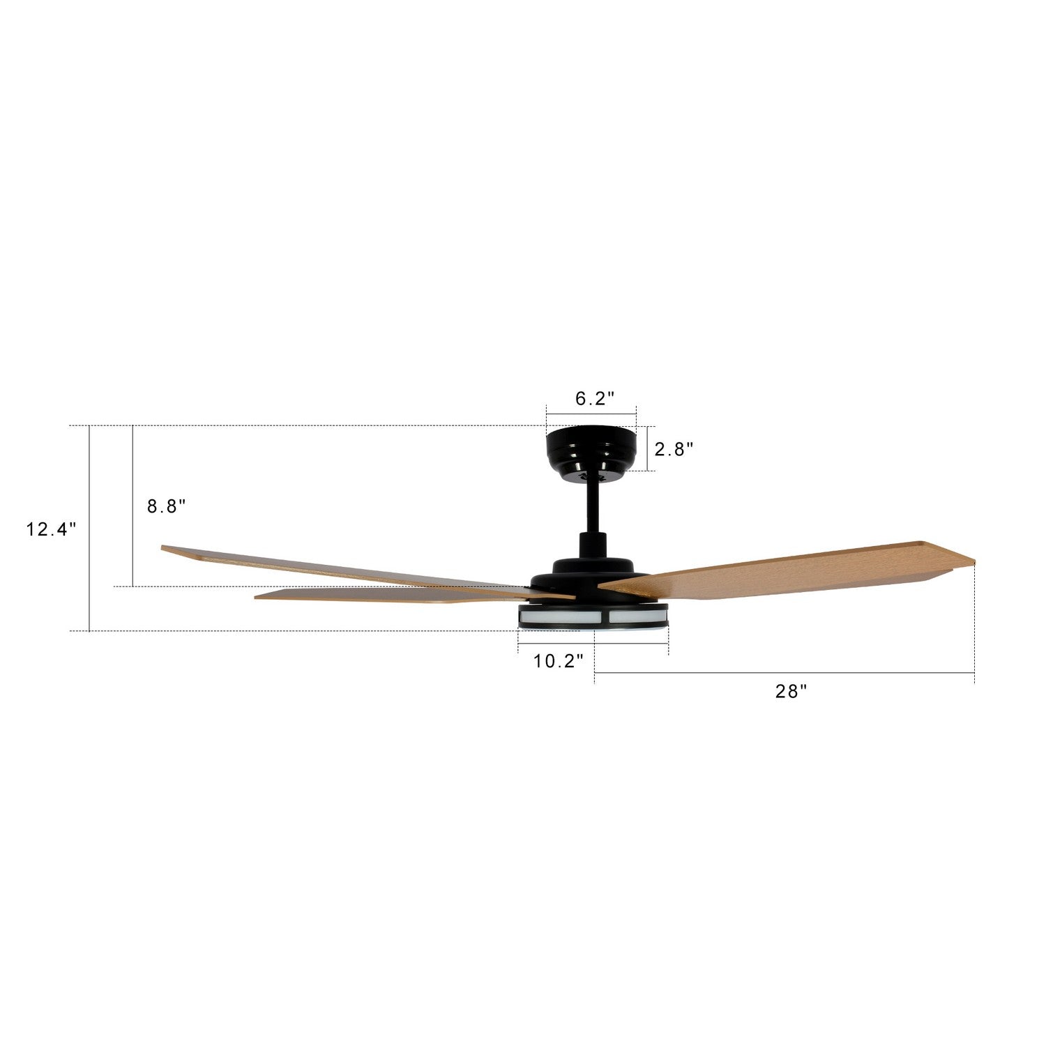 Carro - VS565S-L13-B9-1 - 56"Smart Ceiling Fan - Elira - Black