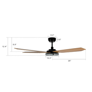 Carro - VS525S-L13-B9-1 - 52"Smart Ceiling Fan - Elira - Black