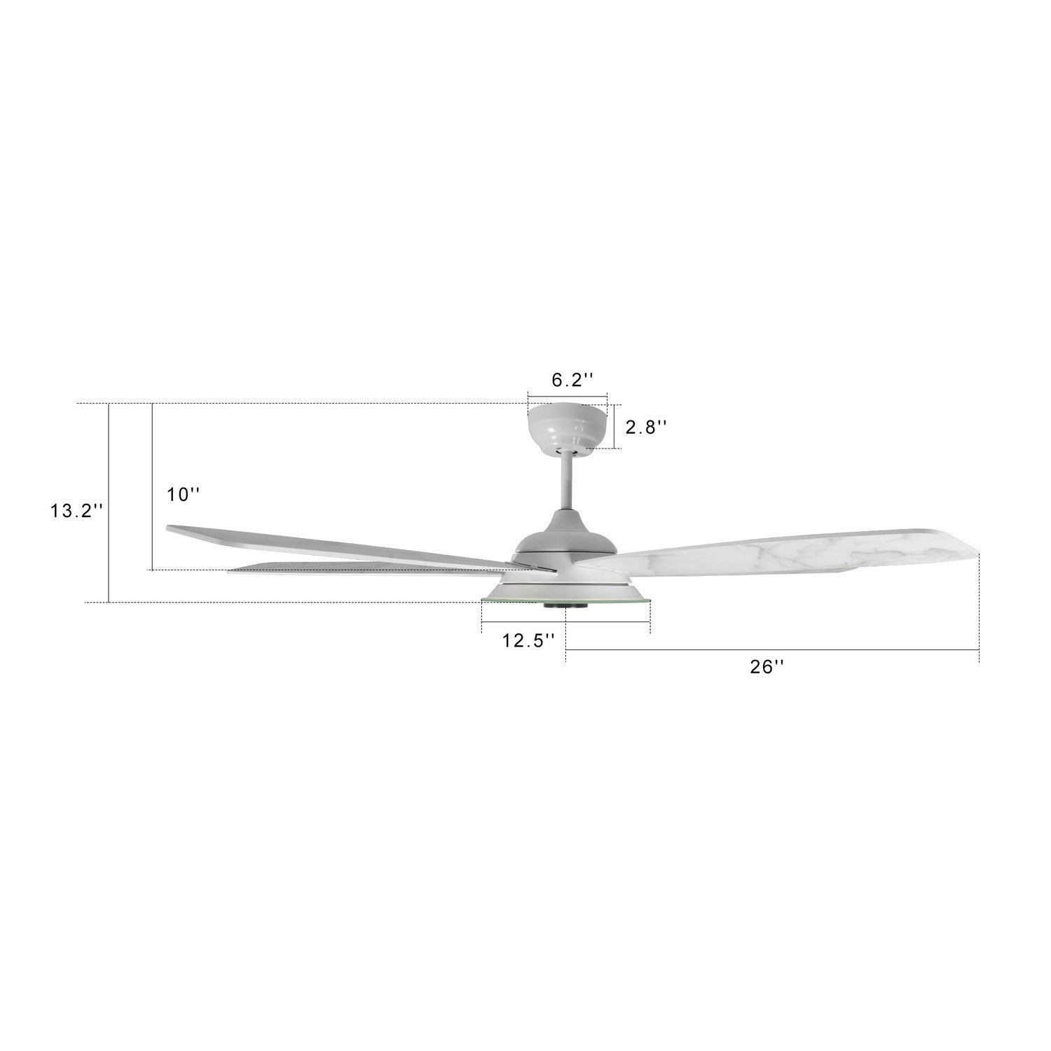 Carro - VS525H-L13-W7-1 - 52"Smart Ceiling Fan - Journey - White