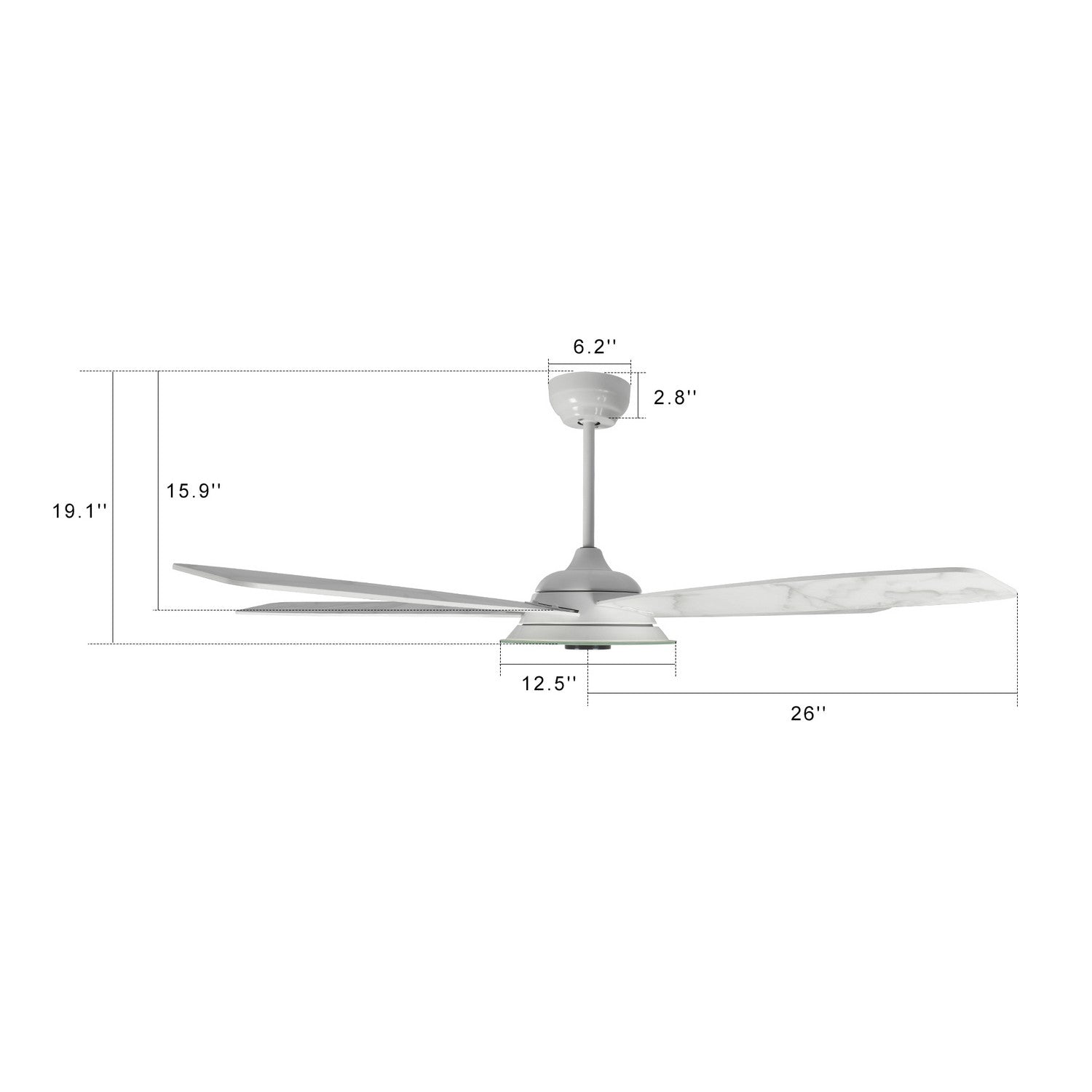 Carro - VS525H-L13-W7-1 - 52"Smart Ceiling Fan - Journey - White