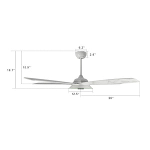 Carro - VS525H-L13-W7-1 - 52"Smart Ceiling Fan - Journey - White