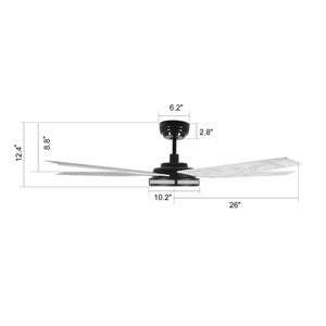 Carro - VS525S-L13-B7-1 - 52"Smart Ceiling Fan - Elira - Black