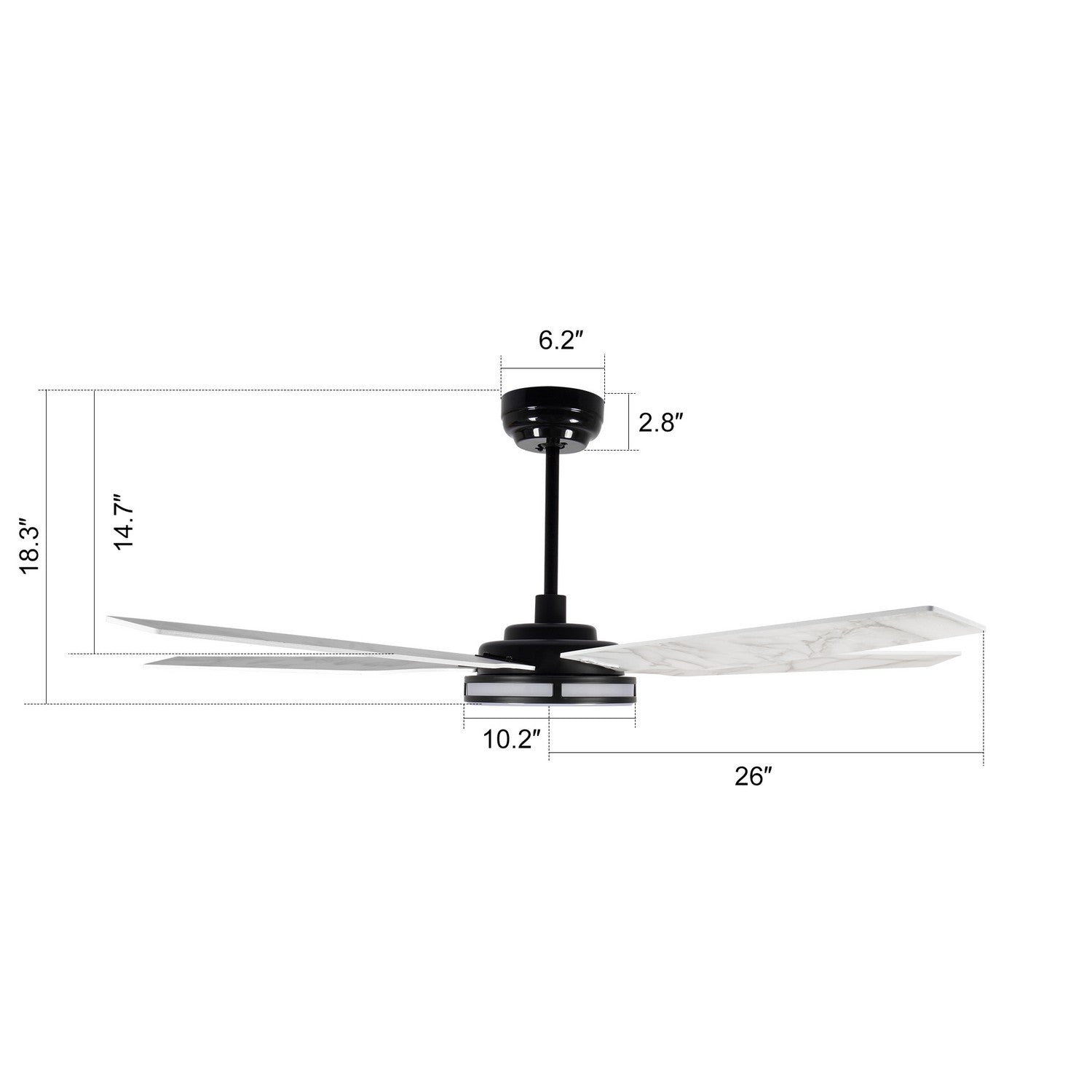 Carro - VS525S-L13-B7-1 - 52"Smart Ceiling Fan - Elira - Black