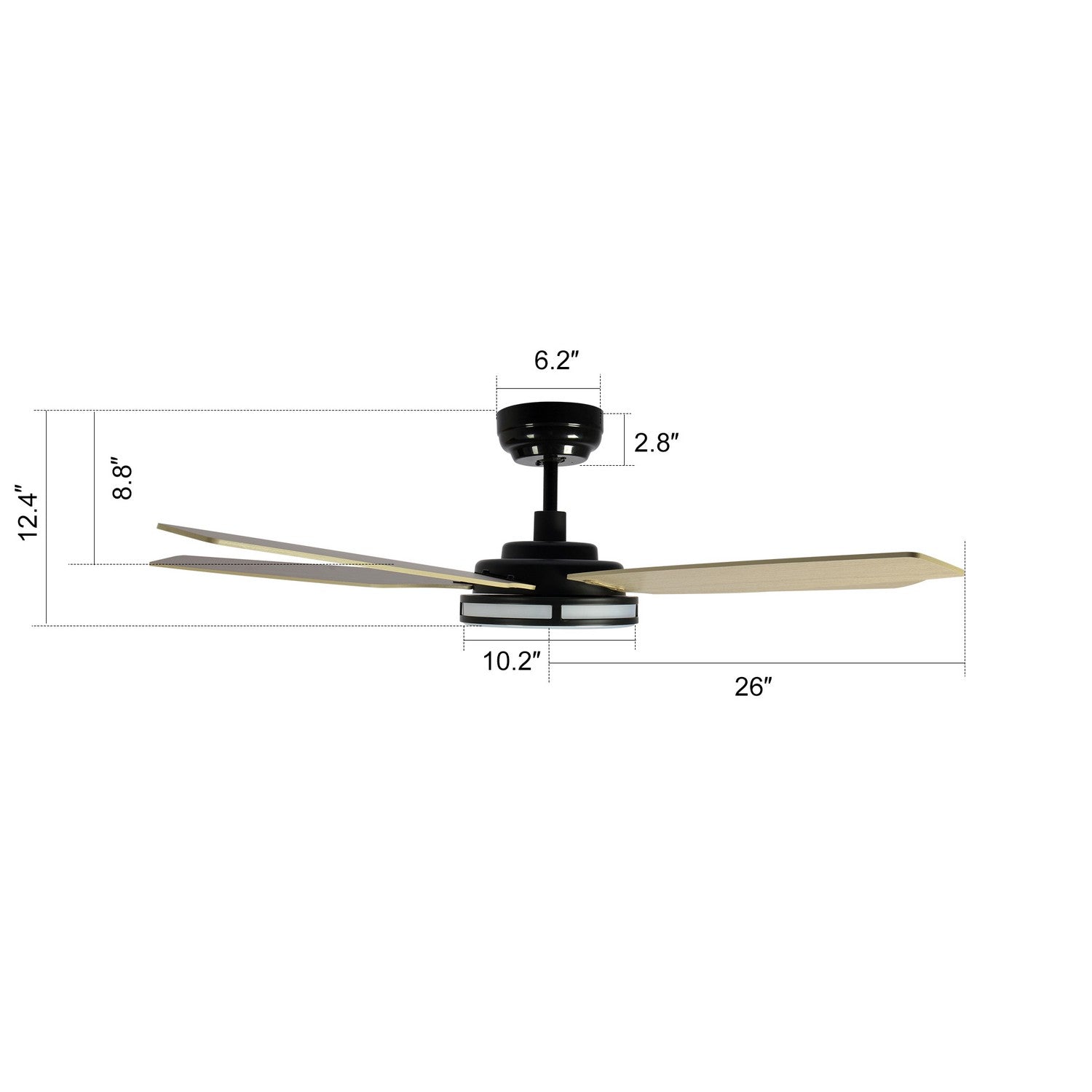 Carro - VS525S-L13-B6-1 - 52"Smart Ceiling Fan - Elira - Black