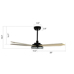 Carro - VS525S-L13-B6-1 - 52"Smart Ceiling Fan - Elira - Black