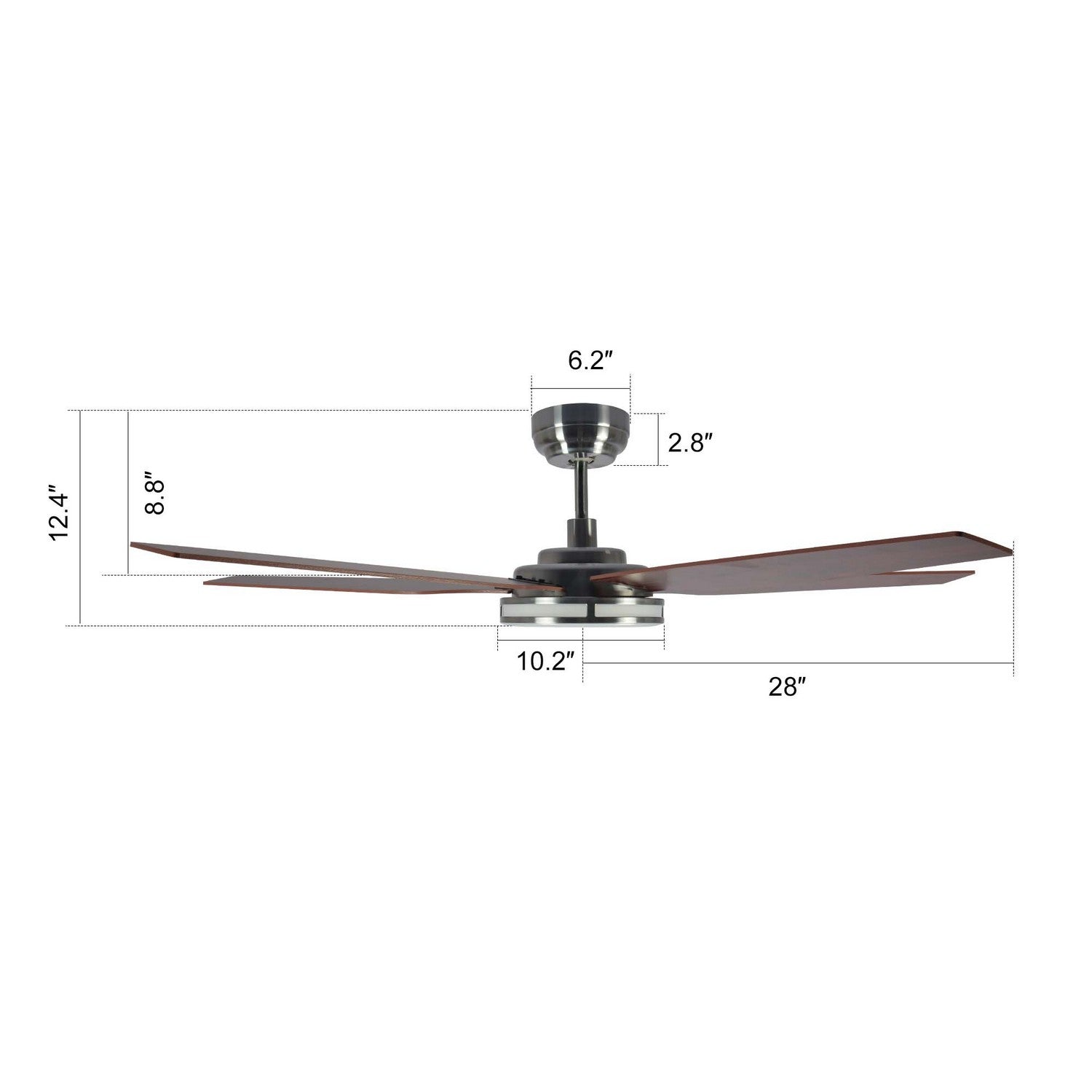 Carro - VS565S-L13-S4-1 - 56"Smart Ceiling Fan - Elira - Silver