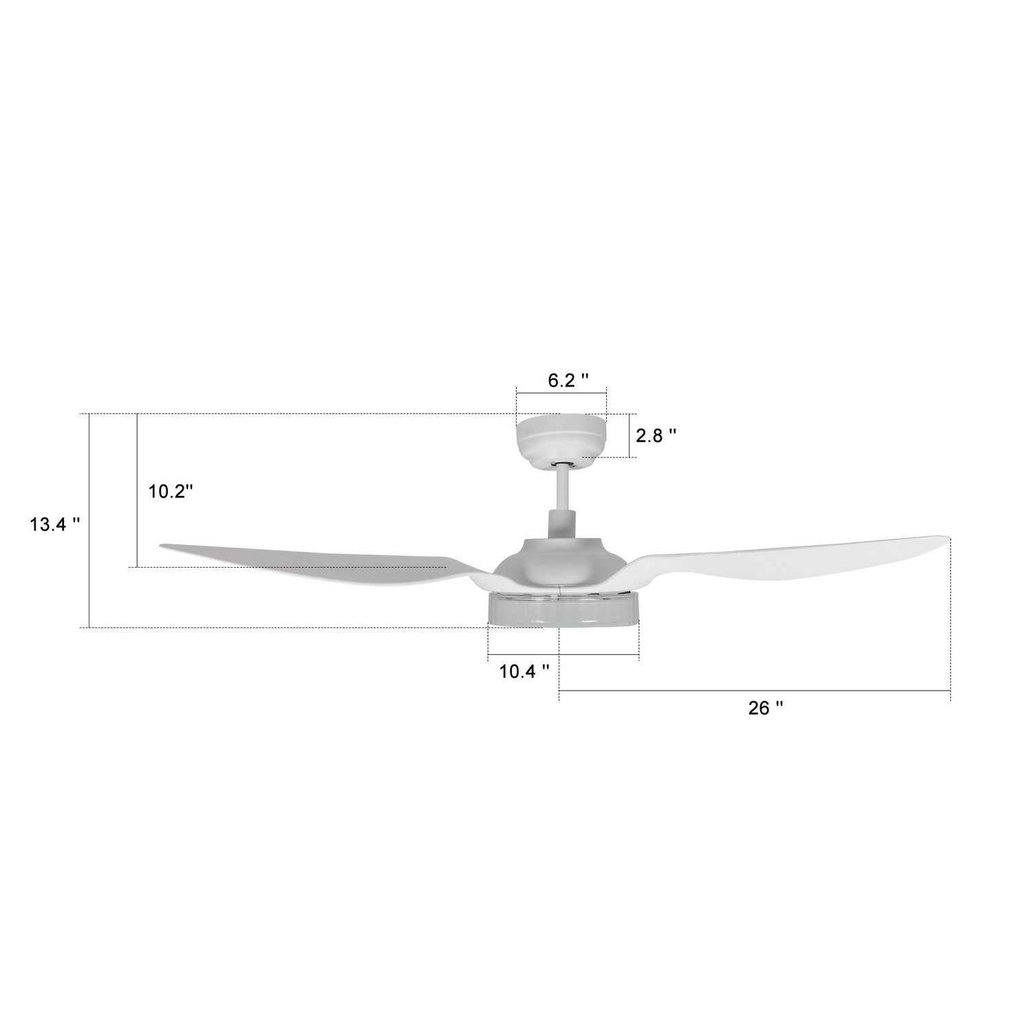 Carro - VS523F-L12-W1-1 - 52"Smart Ceiling Fan - Fletcher - White