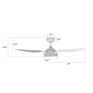 Carro - VS523F-L12-W1-1 - 52"Smart Ceiling Fan - Fletcher - White