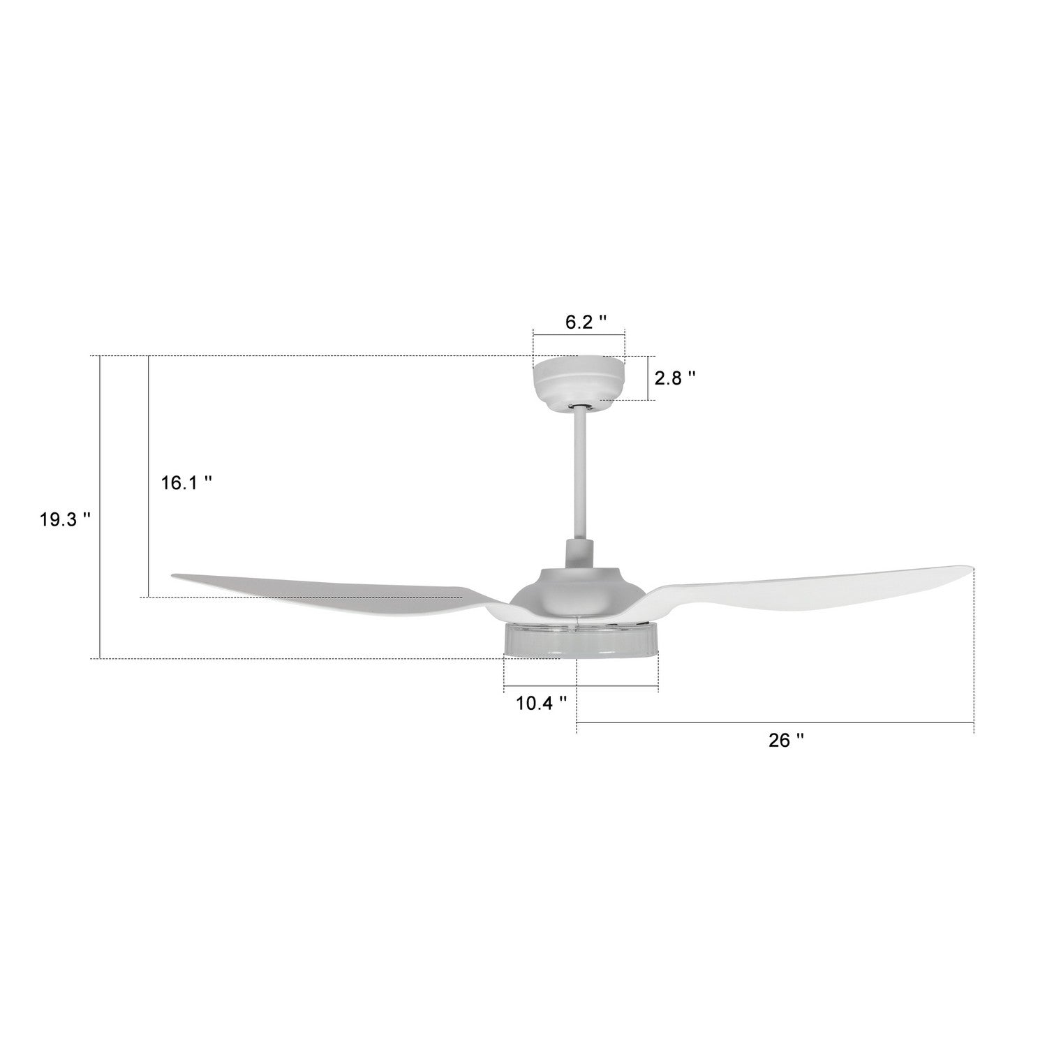 Carro - VS523F-L12-W1-1 - 52"Smart Ceiling Fan - Fletcher - White