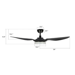 Carro - VS523F-L12-B2-1 - 52"Smart Ceiling Fan - Fletcher - Black