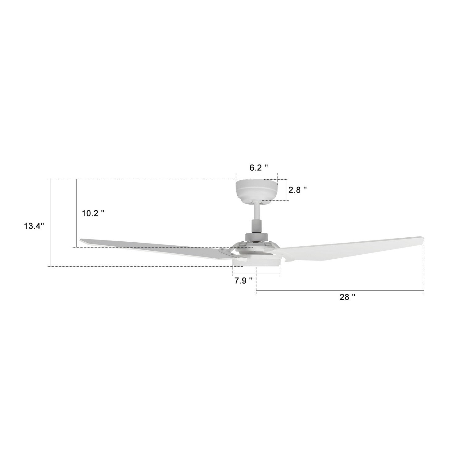 Carro - VS563B-L12-W1-1 - 56"Smart Ceiling Fan - Kaj - White