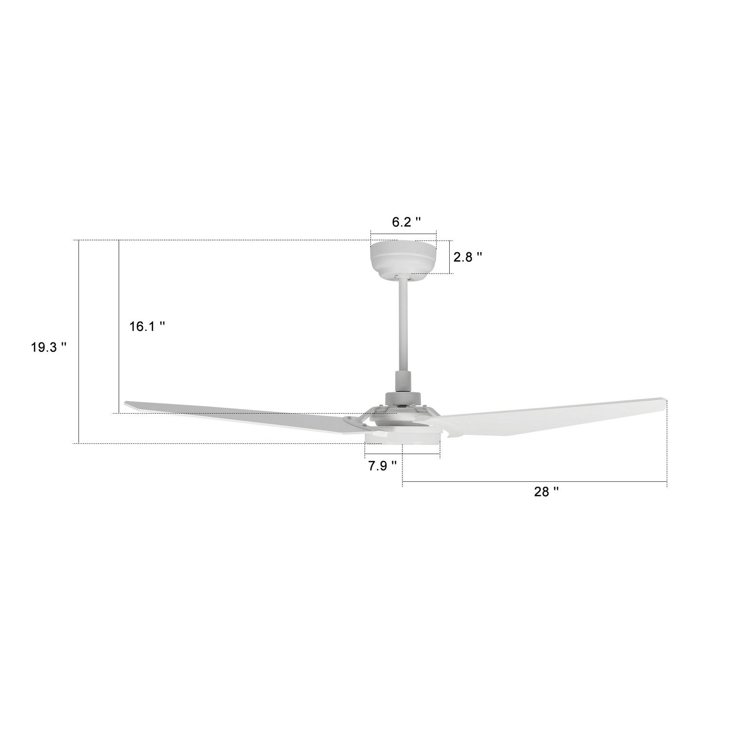 Carro - VS563B-L12-W1-1 - 56"Smart Ceiling Fan - Kaj - White