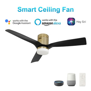 Carro - VS523P-L12-G2-1-FM - 52"Smart Ceiling Fan - Spezia - Gold