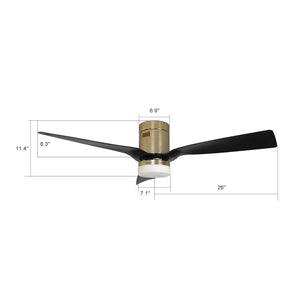 Carro - VS523P-L12-G2-1-FM - 52"Smart Ceiling Fan - Spezia - Gold