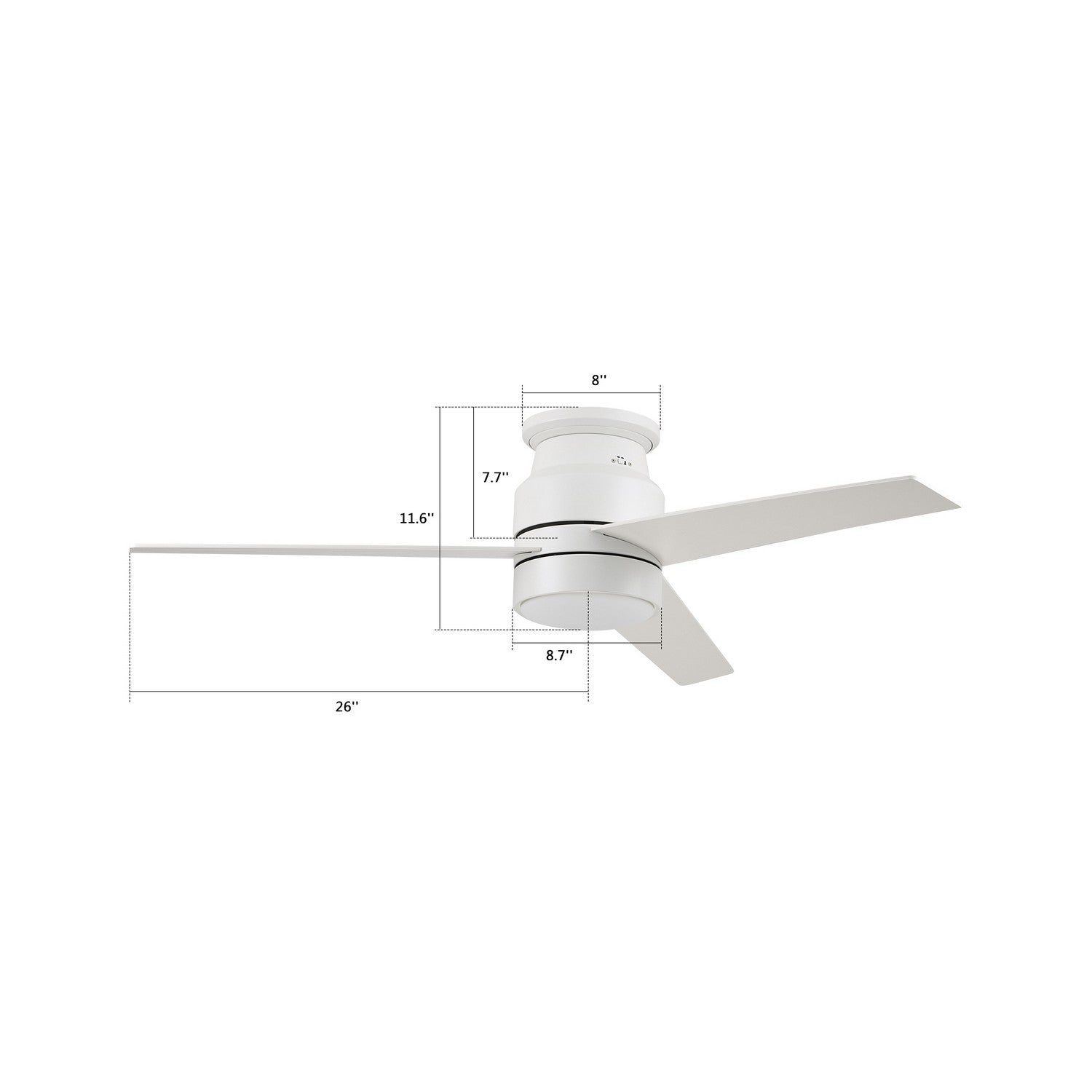 Carro - VWGS-523B-L11-W1-1 - 52"Smart Ceiling Fan - Raiden - White