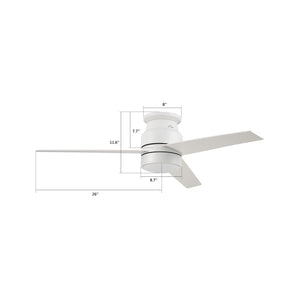 Carro - VWGS-523B-L11-W1-1 - 52"Smart Ceiling Fan - Raiden - White