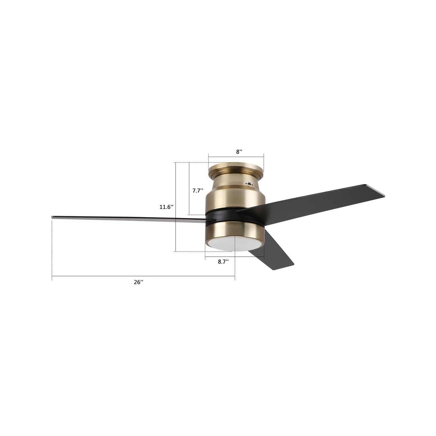 Carro - VWGS-523B-L11-G2-1 - 52"Smart Ceiling Fan - Raiden - Gold