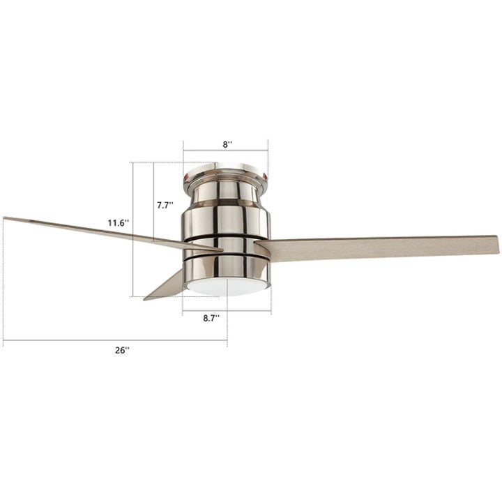 Carro - VWGS-523B-L11-S6-1 - 52"Smart Ceiling Fan - Raiden - Silver