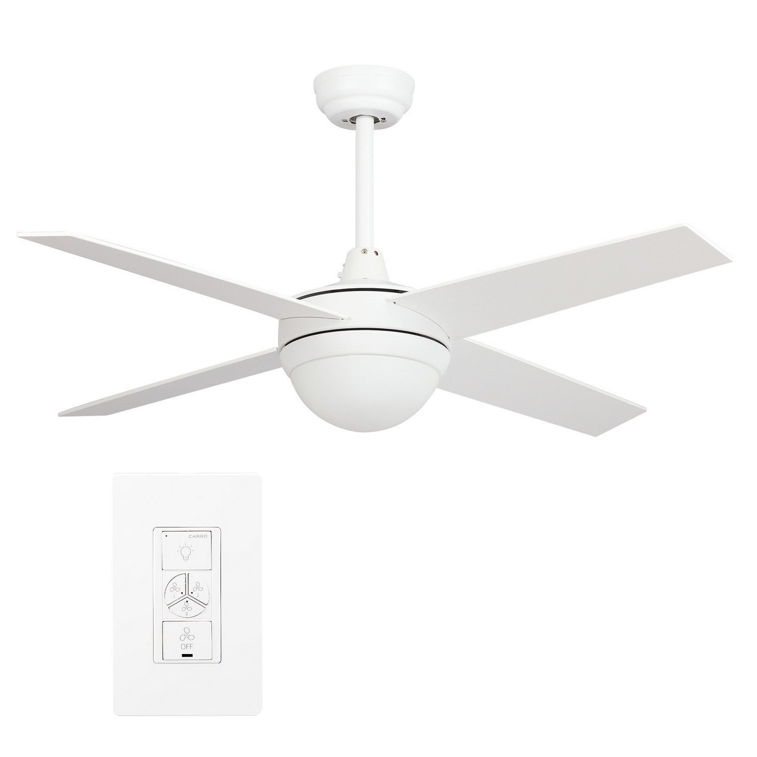 Carro - VWGS-484C-L11-W1-1 - 48"Smart Ceiling Fan - Neva - White