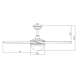 Carro - VWGS-484C-L11-W1-1 - 48"Smart Ceiling Fan - Neva - White