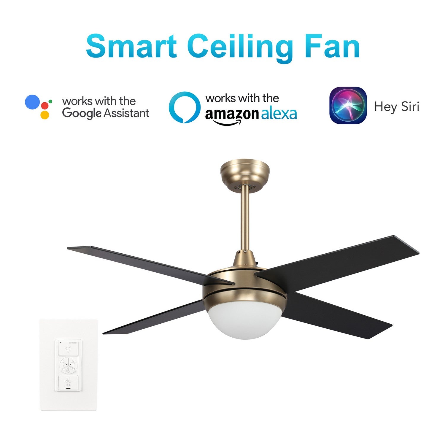 Carro - VWGS-484C-L11-G2-1 - 48"Smart Ceiling Fan - Neva - Gold