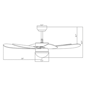 Carro - VWGS-386E-L11-SE-1 - 38"Smart Ceiling Fan - Metanoia - Silver