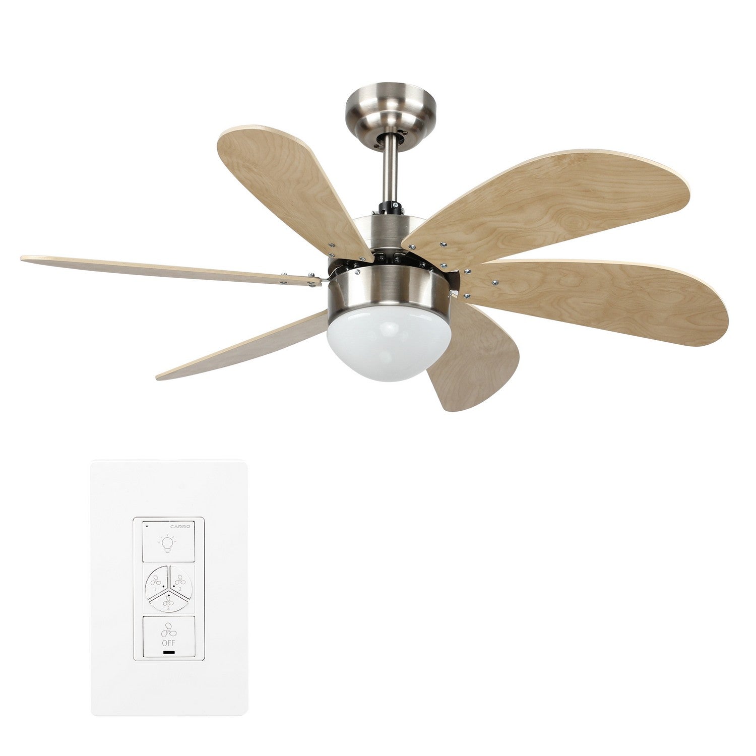 Carro - VWGS-386E-L11-SE-1 - 38"Smart Ceiling Fan - Metanoia - Silver