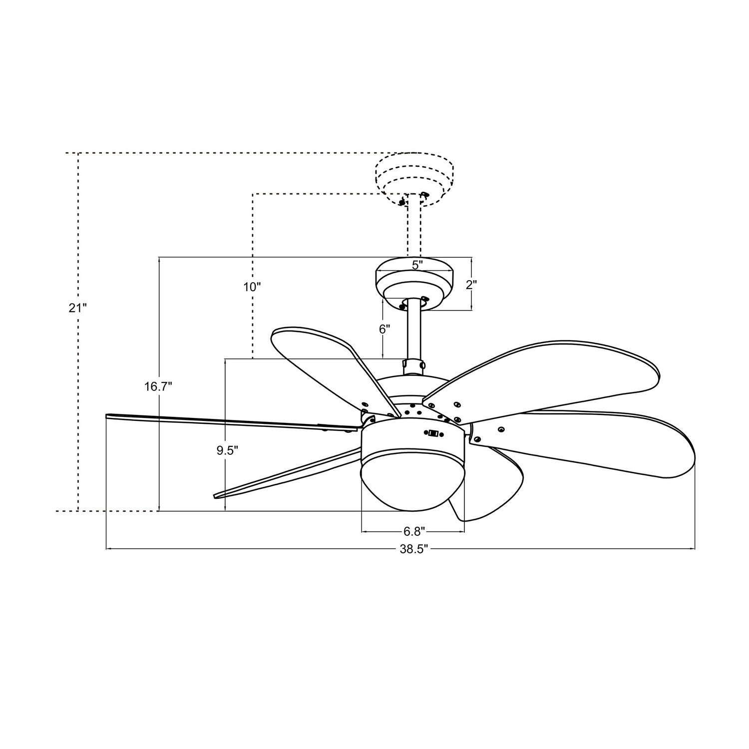 Carro - VWGS-386E-L11-SE-1 - 38"Smart Ceiling Fan - Metanoia - Silver