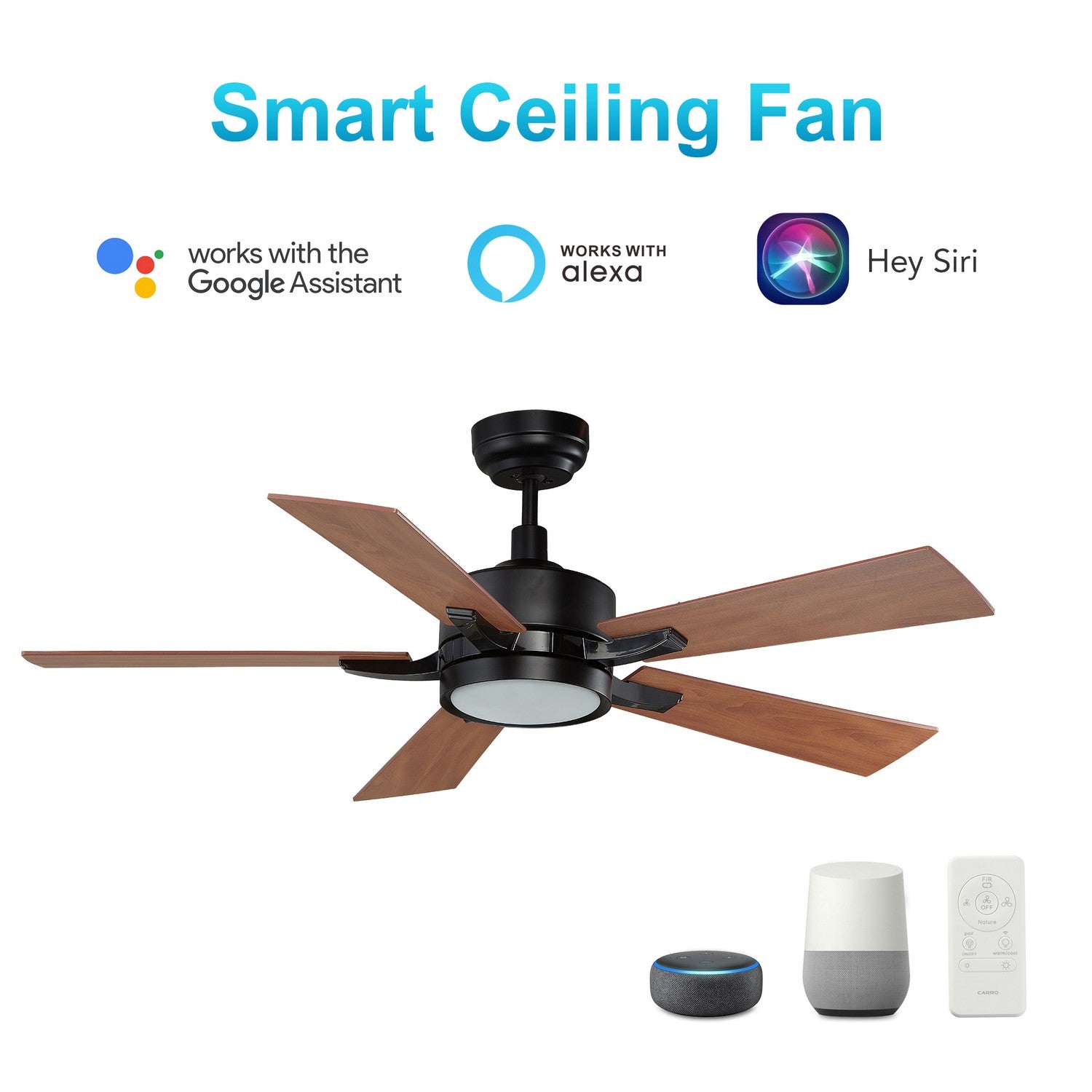 Carro - VS565E-L12-B3-1 - 56"Smart Ceiling Fan - Appleton - Black