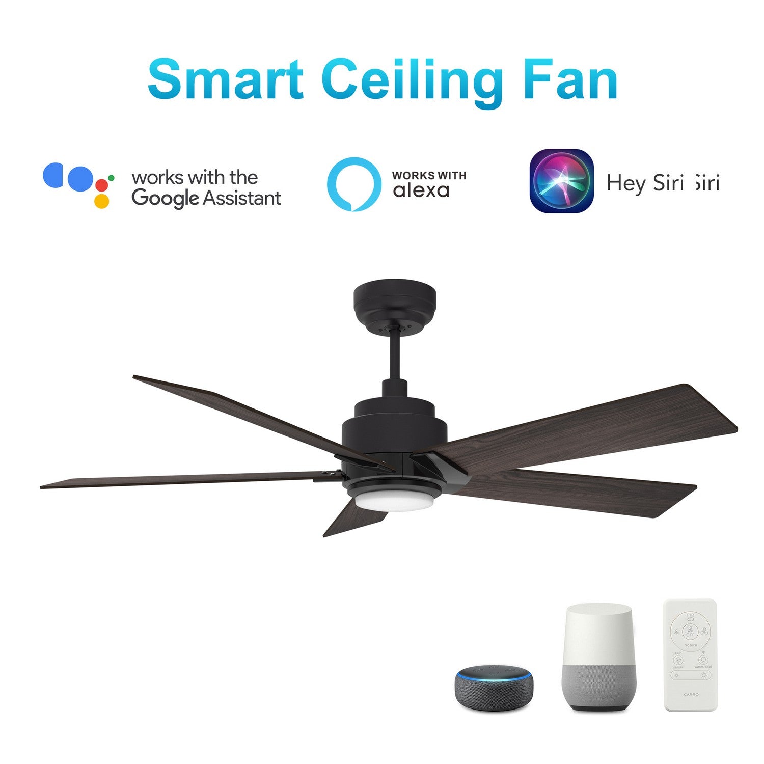 Carro - VS525J1-L11-B5-1 - 52"Smart Ceiling Fan - Ascender - Black