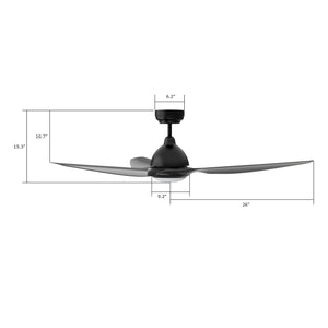 Carro - VS523K-L12-B2-1 - 52"Smart Ceiling Fan - Cranston - Black