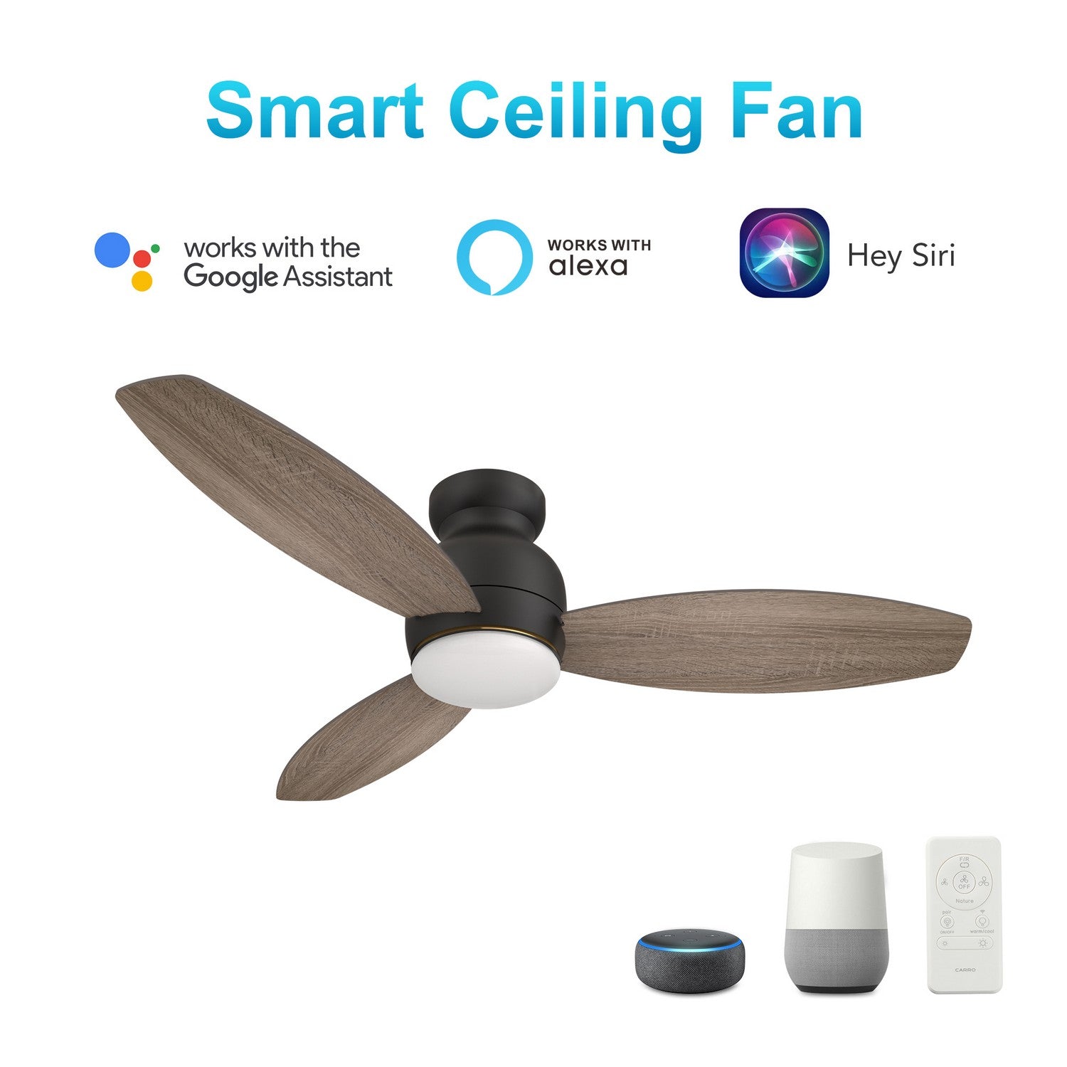 Carro - VS483Q-L12-BG-1 - 48"Smart Ceiling Fan - Trento - Black