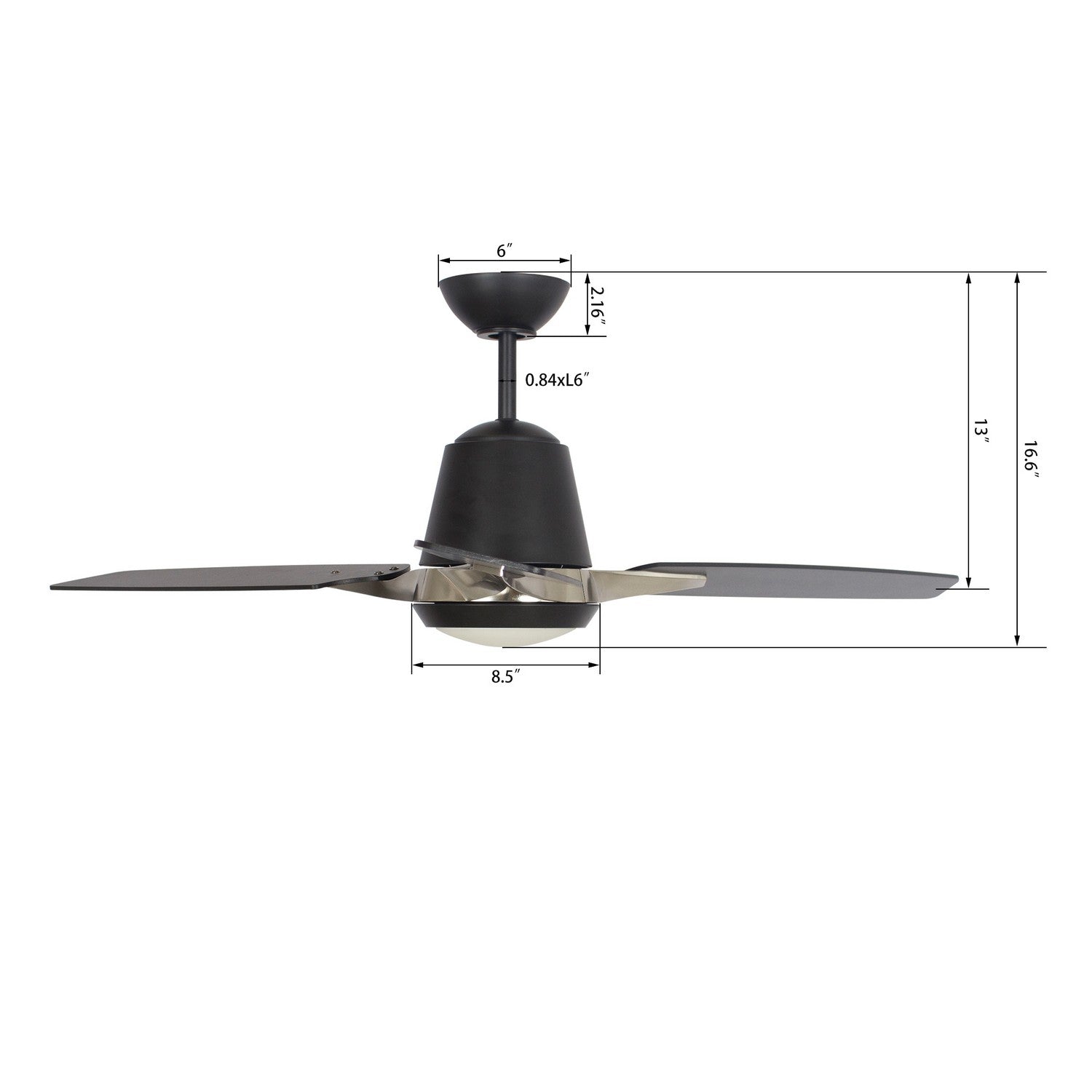 Carro - VWGS-523F-L12-B2-1 - 52"Smart Ceiling Fan - Eunoia - Black