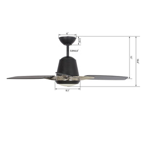 Carro - VWGS-523F-L12-B2-1 - 52"Smart Ceiling Fan - Eunoia - Black