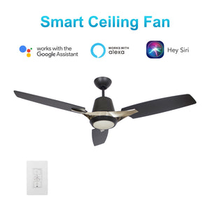 Carro - VWGS-523F-L12-B2-1 - 52"Smart Ceiling Fan - Eunoia - Black