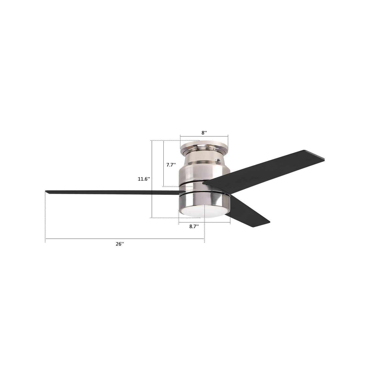 Carro - VWGS-523B-L11-S2-1 - 52"Smart Ceiling Fan - Raiden - Silver